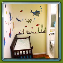 Diaper changing area